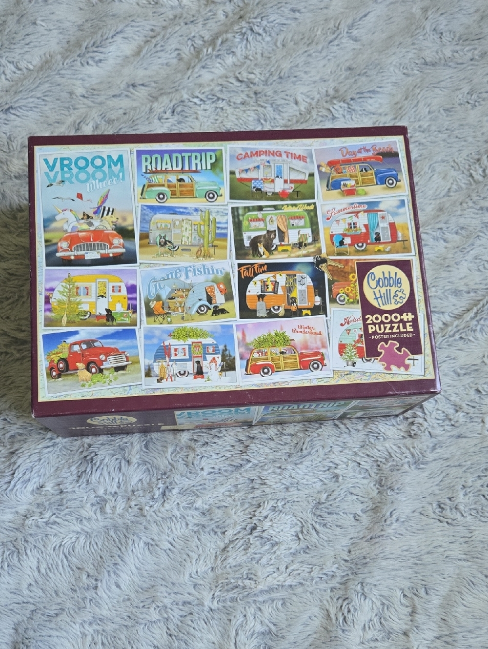 Cobble Hill  Vroom Vroom Retro Camper Collage 2000 Piece Puzzle